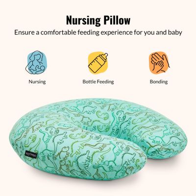 Beeboo Nursing Pillow and Positioner, Removable and Washable Pillow Cover, Breathable Fabric