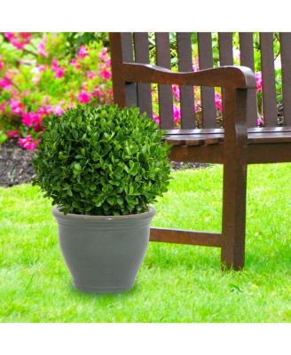 UV- and Frost-Resistant Ceramic Flower Pot Planter with Drainage Holes