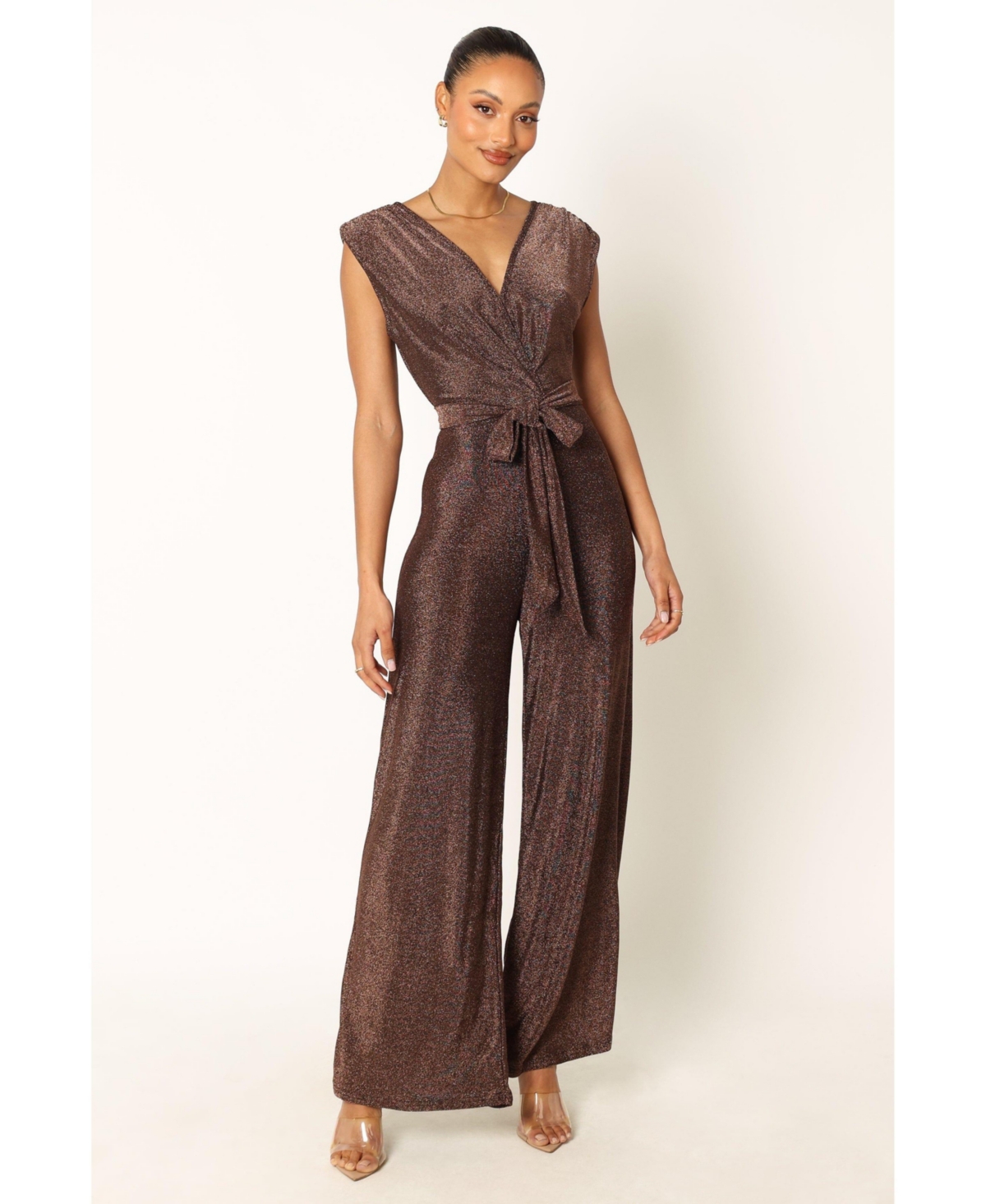 Women's Nora Wide Leg Jumpsuit - Brown