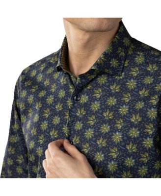 Мужская темно-зеленая рубашка от ЛУЧИАНО ВИСКОНТИ