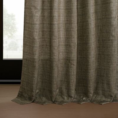 Raw Weave Linen Curtains (2 Panels) Window Curtains and Drapes, Rod Pocket Bedroom Curtains, 50 inches Wide Linen Drapes.