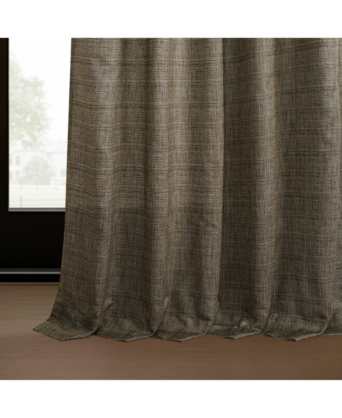 Half Price Drapes Grey Raw Weave Linen Curtains (2 Panels) Rod Pocket Window Curtains And Drapes, 50w X 96l