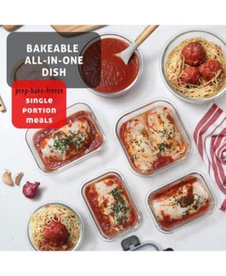 16 Airtight Leakproof Borosilicate Glass Food Storage Containers with Lids - Snap Lock Lids, Oven, Microwave &amp; Freezer Safe