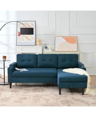 Set of 1 Spacious and Comfortable Modern Sofa with Built-In Storage and Adjustable Leg Rest