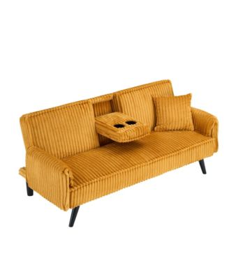 Streamdale Minimalist style, straight-line corduroy sofa suitable for sitting and lying in the living room and bedroom