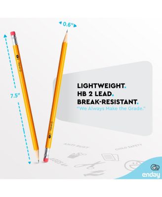 #2 Pencils Bulk - 500 Pack, Pre-Sharpened Wood-Cased Yellow Pencils for Office and Classroom Supplies