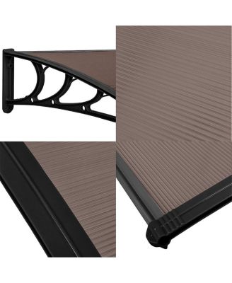 40 x 40 Inch Outdoor Polycarbonate Front Door Window Awning Canopy