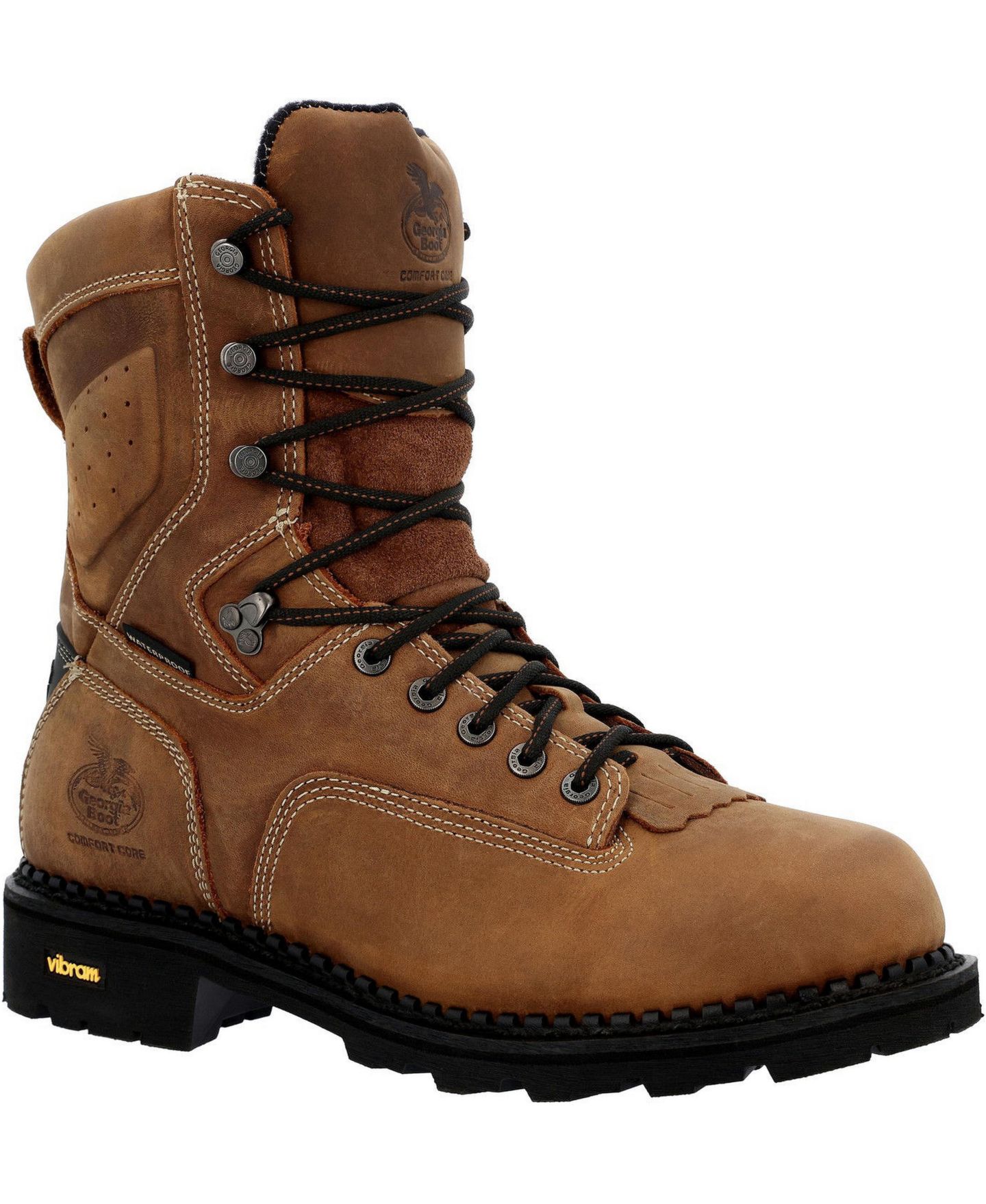 Мужские ботинки GEORGIA BOOT Comfort Core Waterproof Low Heel Logger Work Boot, цвет: Crazy Horse — фото 1