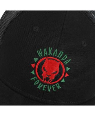 Мужская черная шляпа дальнобойщика с логотипом Marvel Black Panther Wakanda Forever для взрослых