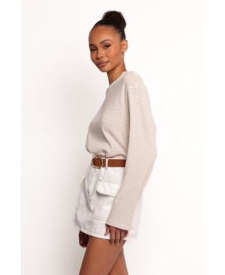 Женская футболка Ruva с длинным рукавом в виде лепестков и щенка