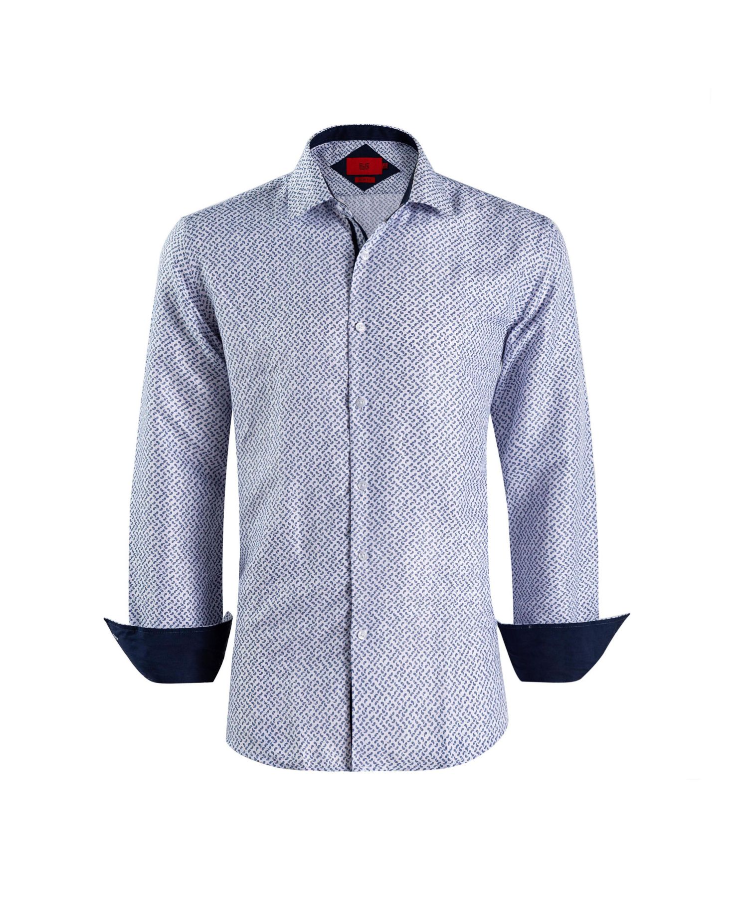 Big Boys White Slim Fit Paisley Print Shirt