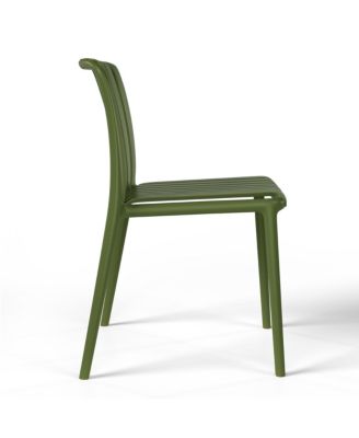 3-Piece Outdoor Metal Dining Table Set And Stackable Resin Patio Chairs