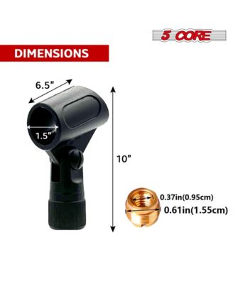 Microphone Clip Holder 2 Pieces with Screw Adapters 5/8 to 3/8 Inch