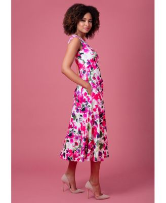 Women's Luna Boat Neck Sleeveless Midi Dress