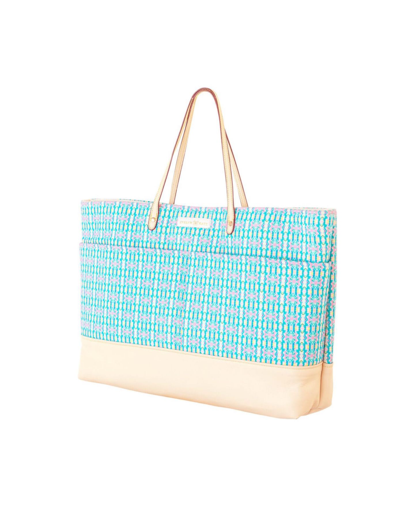 Женская сумка EVELYN & KATE Original Canvas Tote Bag with Leather Base, цвет: Abaco — фото 3