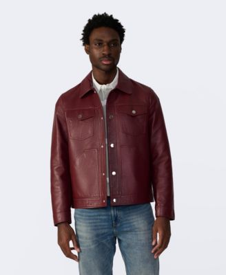 Furniq UK Mens Leather Trucker Jacket Created For Macys 61390₽