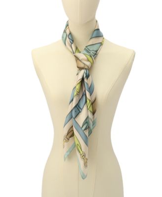 Bag Strap Print Silk Square Scarf