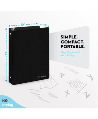 3-Ring Binder with Clear View Cover and 2 Inside Pockets – Heavy Duty Durable Binder for School Supplies, Office Organization, or Home Use – Colored Binder for Documents, Notes, Reports, and More