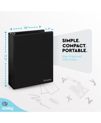 3-Ring Binder with Clear View Cover and 2 Inside Pockets – Heavy Duty Durable Binder for School Supplies, Office Organization, or Home Use – Colored Binder for Documents, Notes, Reports, and More