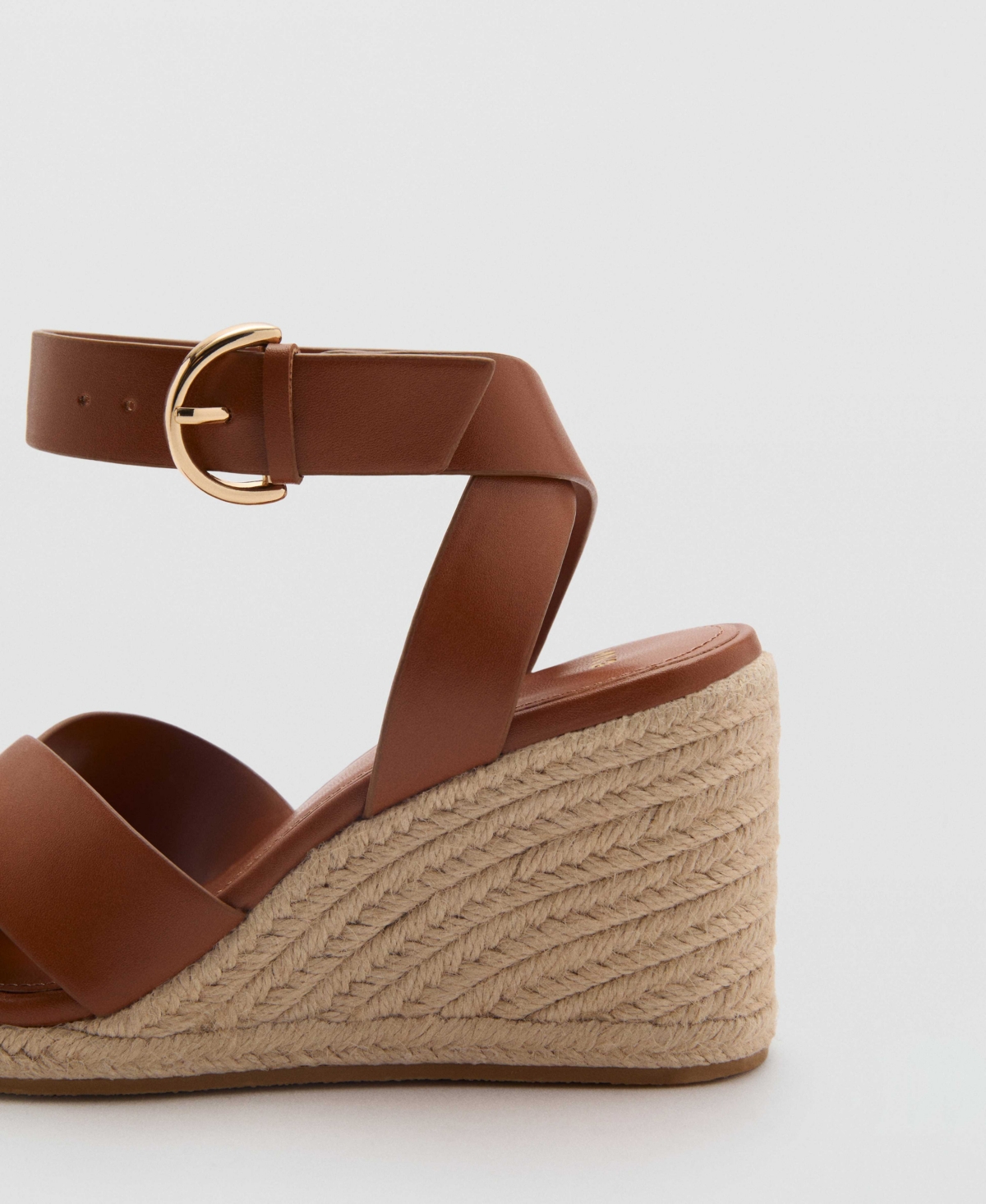 Mango Women's Crisscross Straps Wedge Sandals