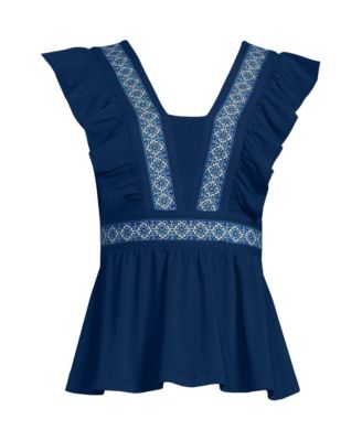 Women's Lightweight Jersey Ruffle Peplum Top