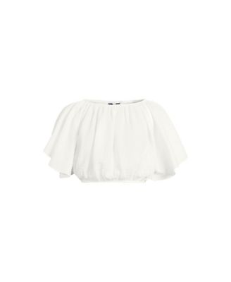 Plus Size Cotton Gauze Dolman Sleeve Crop Cover Up Top
