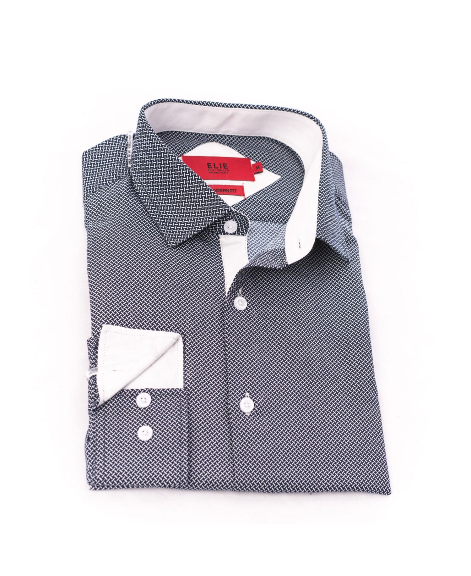 Little Boys Black Button-Down Slim Fit Shirt