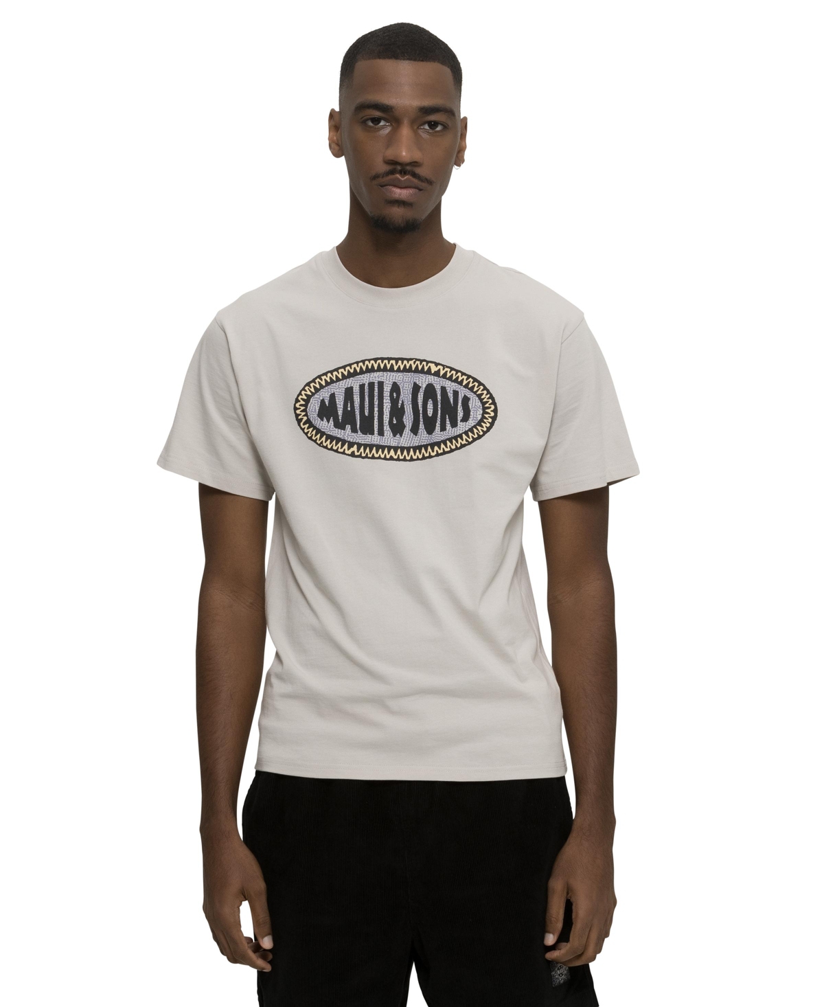 Men's Madras Patch Short Sleeve T-shirt - Cement