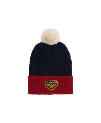 Мужской комплект шапочки и шарфа с логотипом чемпиона Wonder Woman с логотипом DC Comics для взрослых из 2 предметов