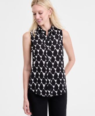 トップス imc I.N.C. International Concepts Women's Embellished-Neckline