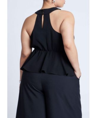 Топ на бретелях ELOQUII Plus Size с баской