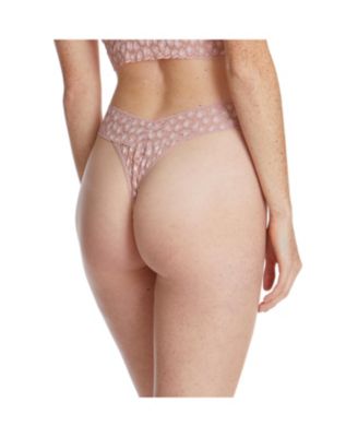 Women's Cross-dyed Leopard Original Rise Thong Panty 3 pack