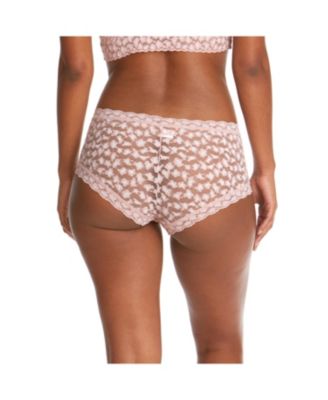 Women's Cross-dyed Leopard Mide Rise Boyshort Panty 3 pack