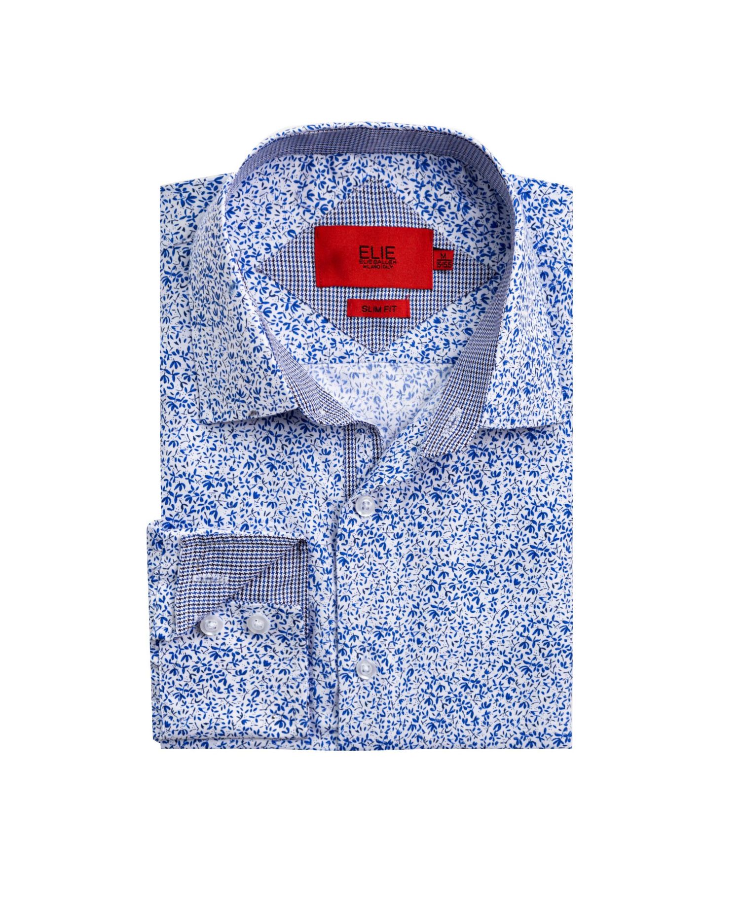Big Boys White Slim Fit Floral Print Shirt
