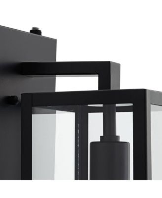 Dusk to Dawn 14" Clear Glass for Post Exterior Barn Deck Titan Set of 2 Modern Outdoor Wall Light Fixtures