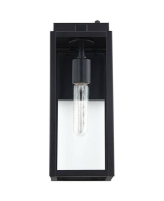 Dusk to Dawn 14" Clear Glass for Post Exterior Barn Deck Titan Set of 2 Modern Outdoor Wall Light Fixtures