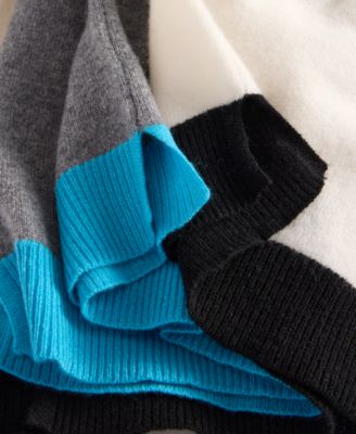 Women's 100% Cashmere Colorblocked Collared Sweater, Macy's Exclusive