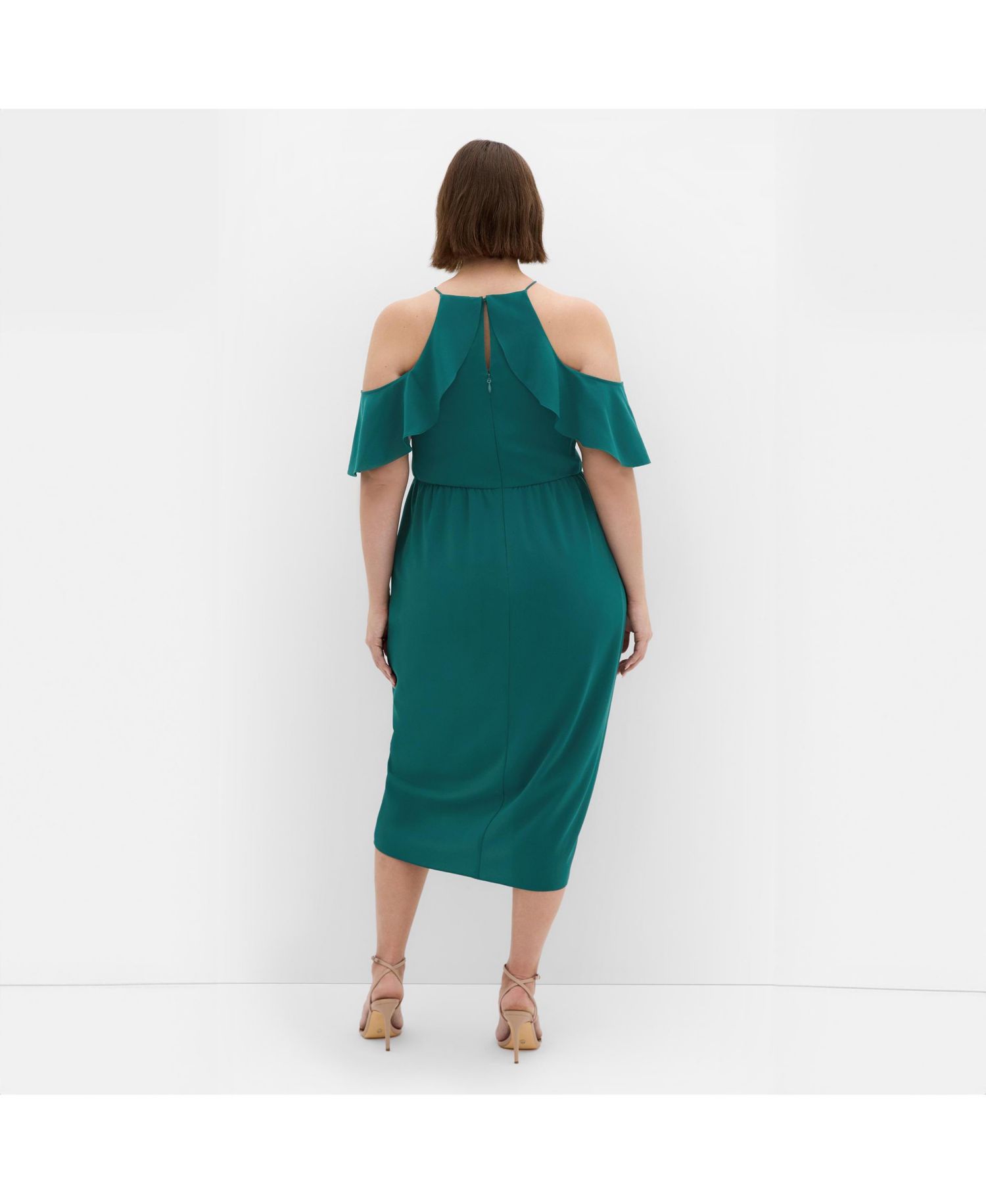 Women's Love Siren Ruffle Shoulder Dress