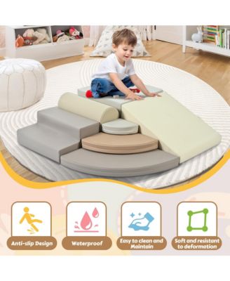 Streamdale Pizza-Shaped Soft Foam Climbing Blocks for Toddlers