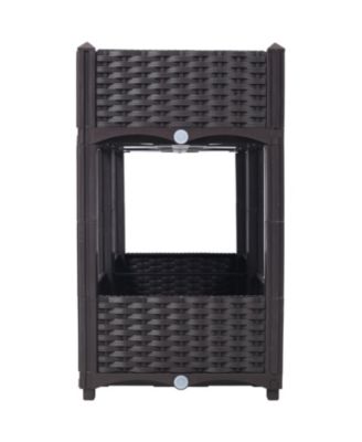 Planter Raised Beds - Elevated Planter Garden Box with Drainage Plug Raised Garden Beds for Vegetable/Flower ,31.5"x15.7"x27.7