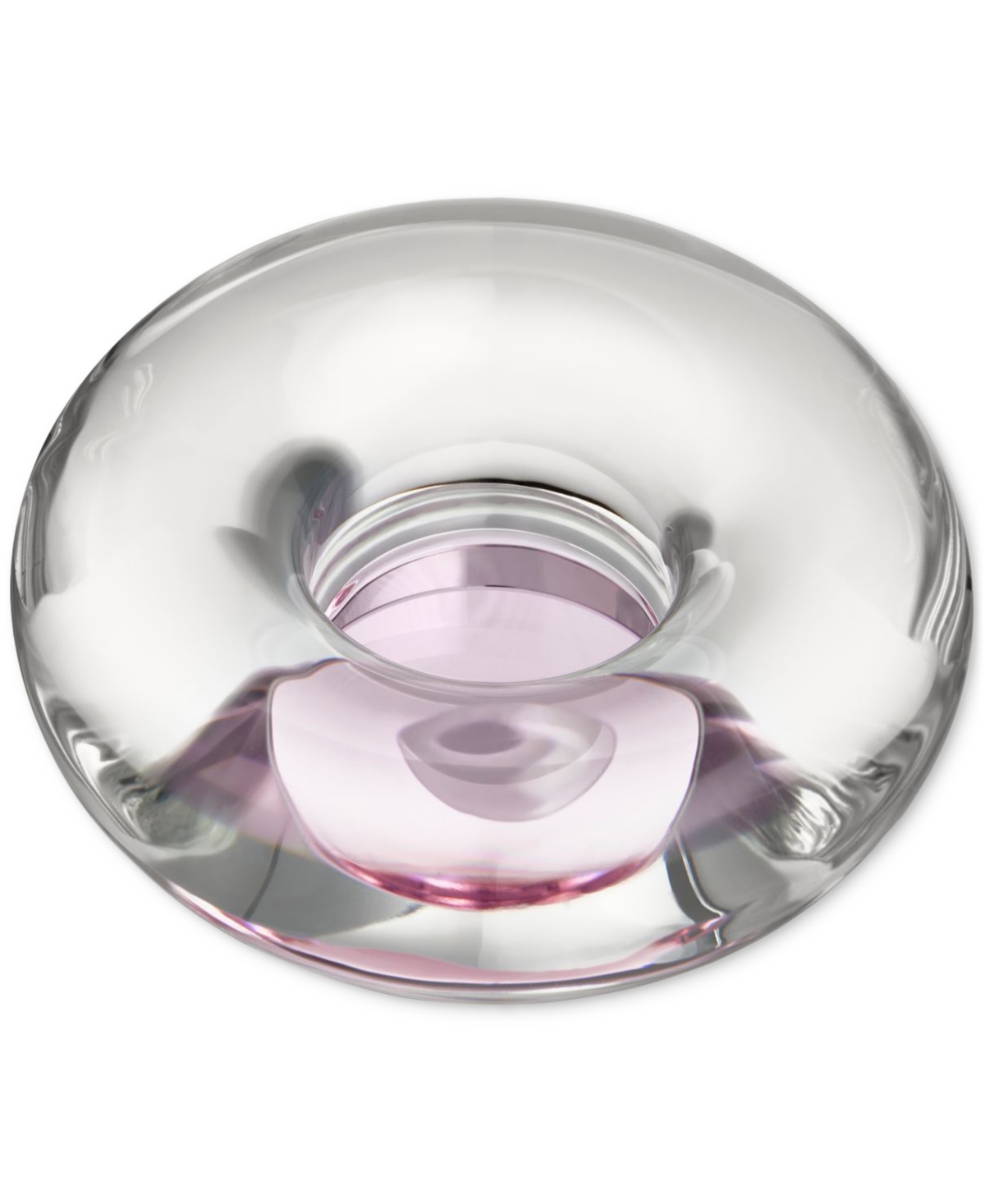 Kosta Boda Crystal Orion Votive Candle Holder In Pink