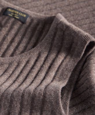 Petite Rib-Knit Cashmere Crewneck Tank Top, Exclusively at Macy's 