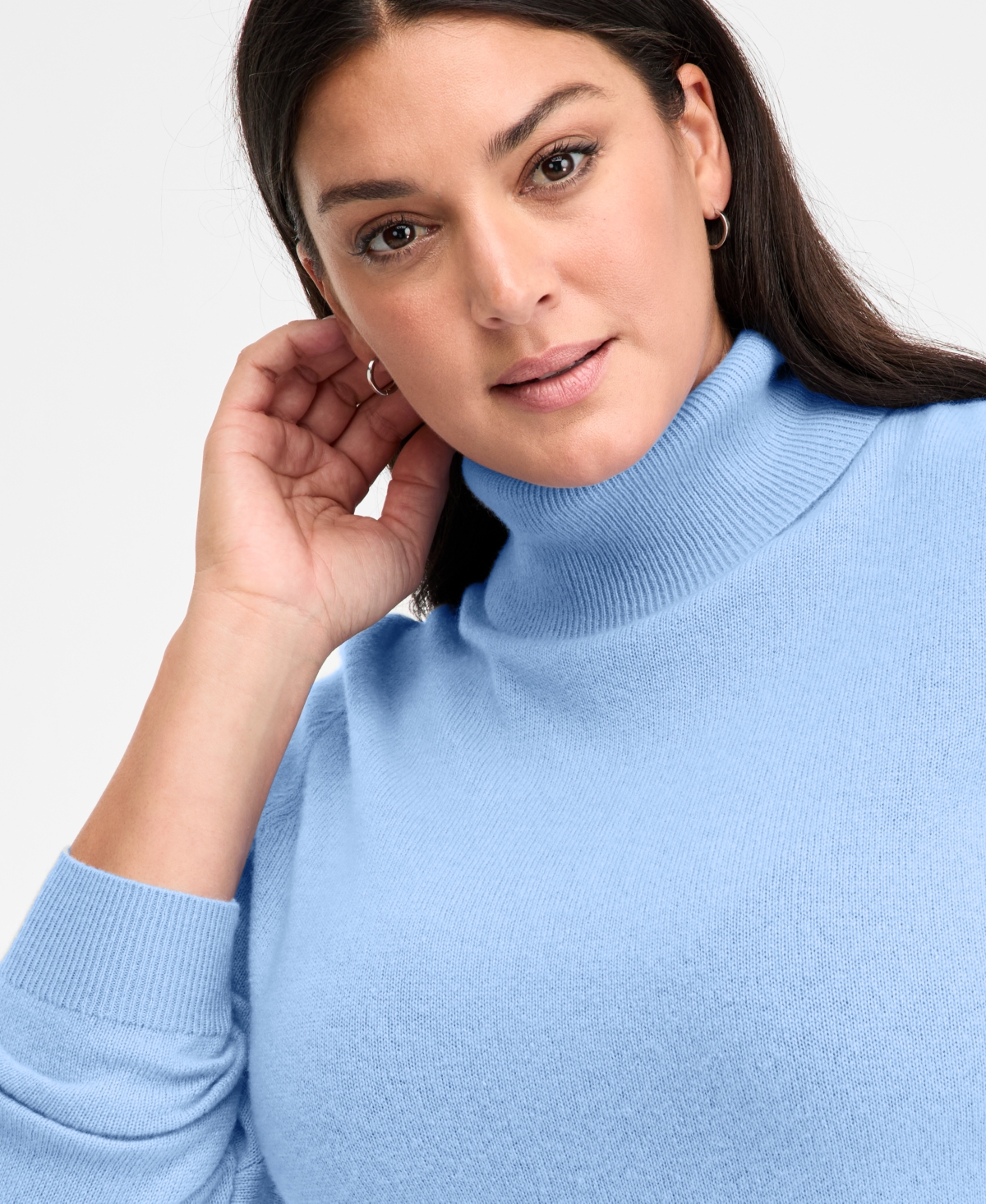 Charter Club Plus Size 100% Cashmere Turtleneck Sweater, Macy's Exclusive