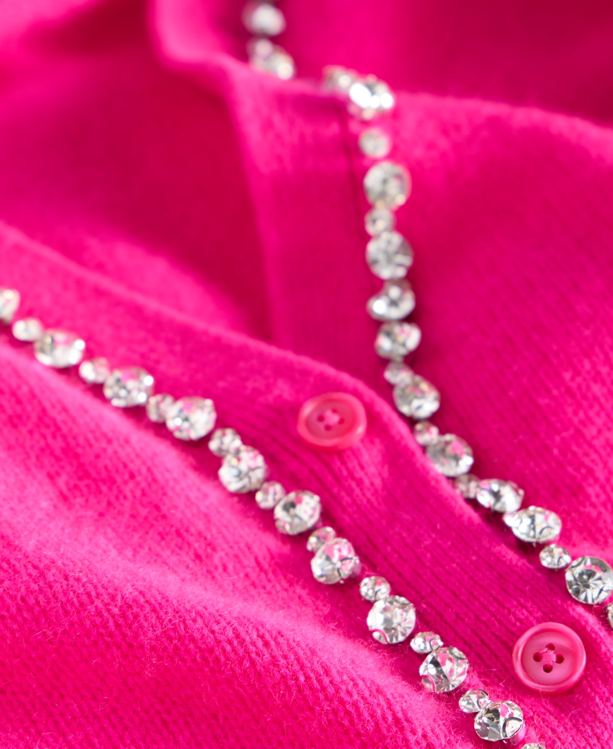 Charter Club Women's 100% Cashmere V-neck Rhinestone Cardigan, Macy's Exclusive In Pink