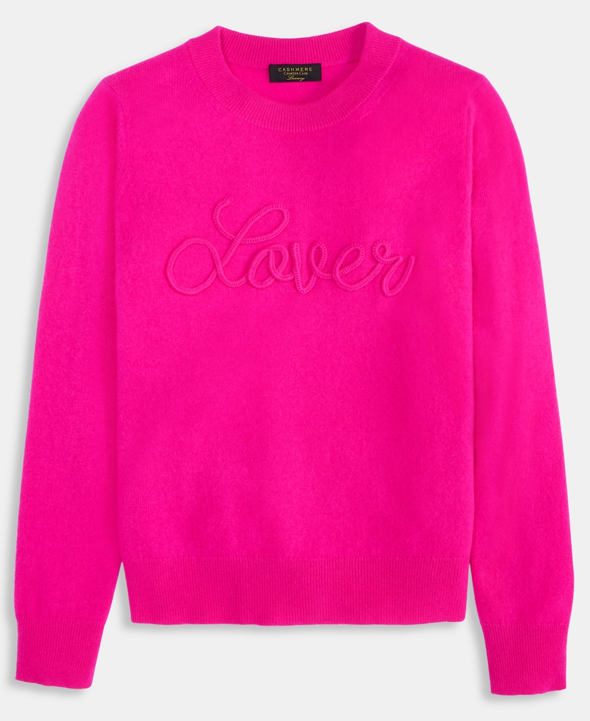 Charter Club Women's 100% Cashmere Love Embroidered Sweater, Macy's Exclusive In Multi