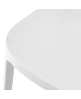 3-Piece Outdoor Round Metal Patio Dining Table Set With Stackable Patio Chairs