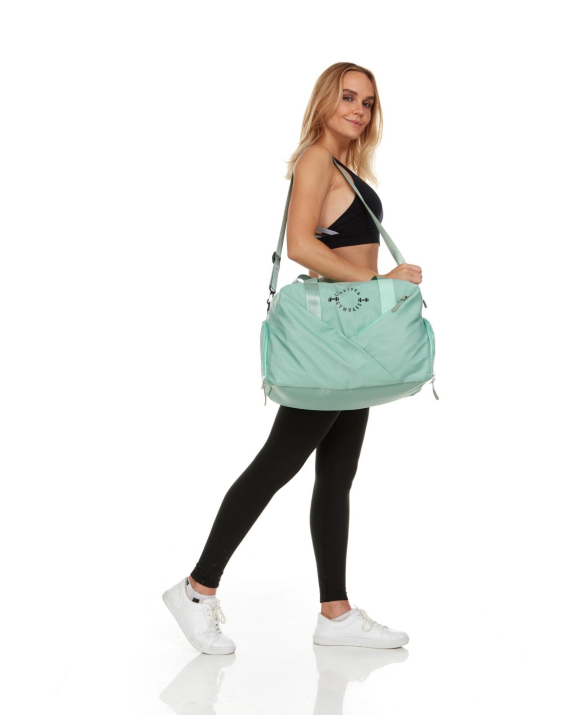 Waterproof Travel Bag with Shoe Slot - Green