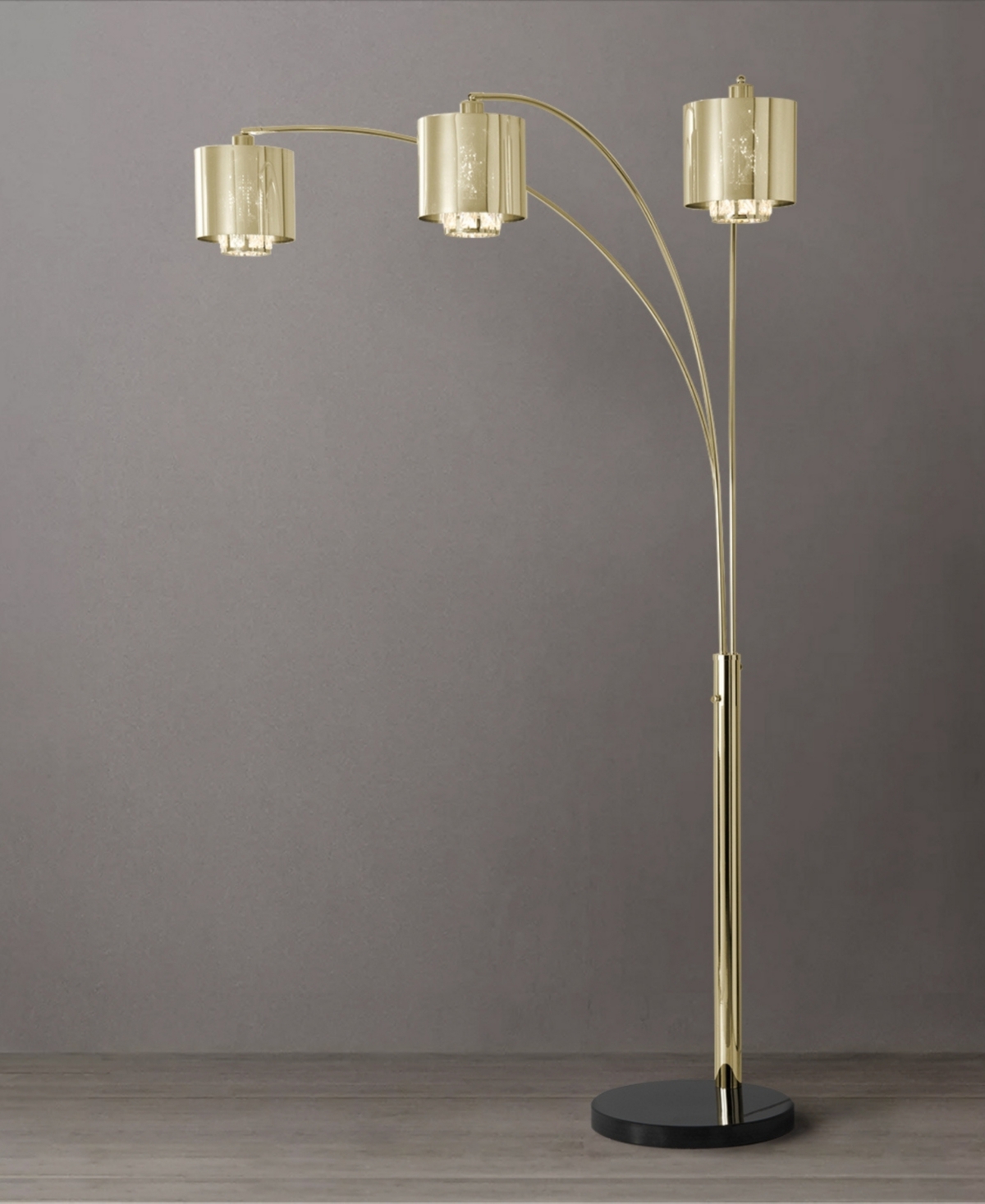 Nova of California 90" Metal Marilyn 3 Light Arc Floor Lamp