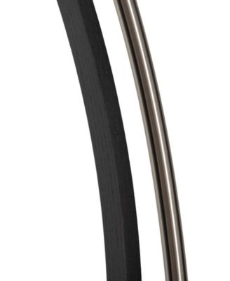 84" Wood Morelli Lucite Arc Floor Lamp