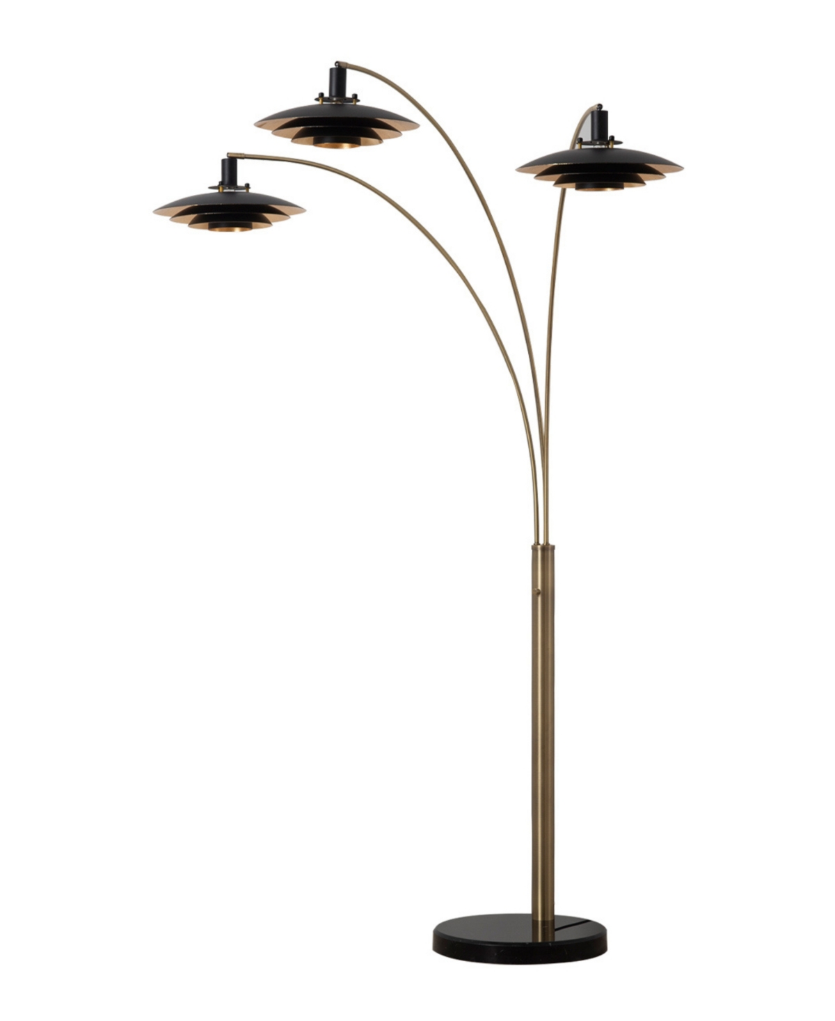 Nova of California 84" Metal Rancho Mirage 3 Light Arc Floor Lamp